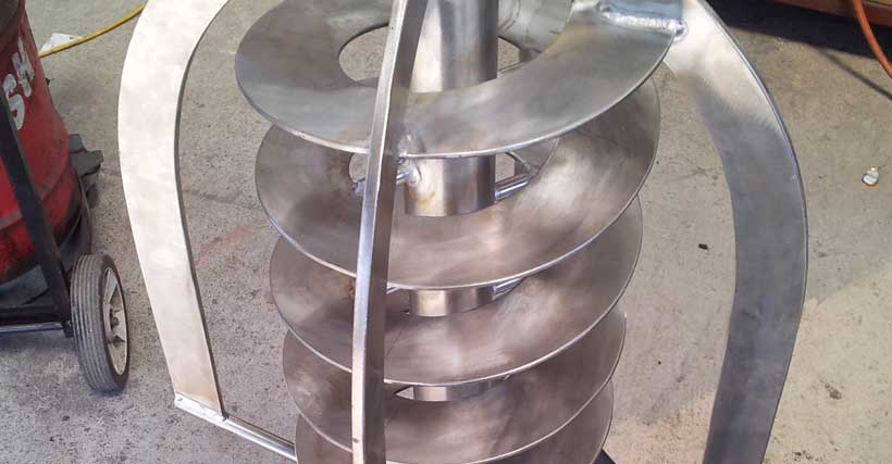 Bespoke stainless steel auger fabrication