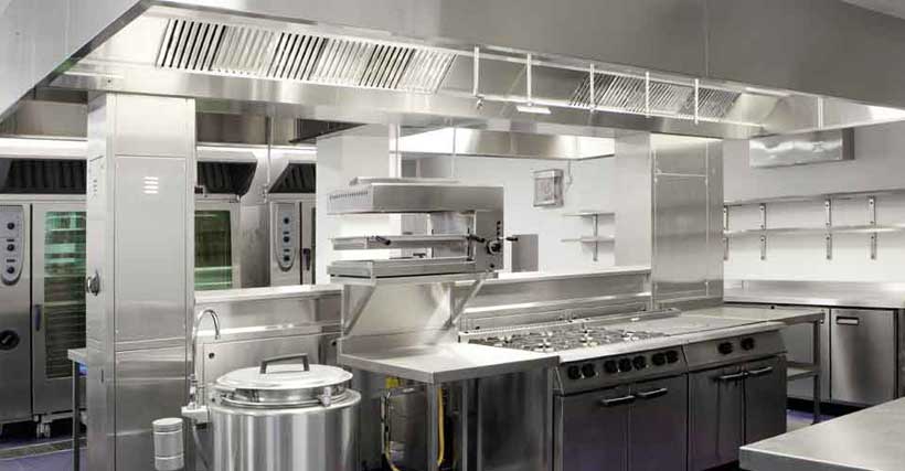 Stainless steel commercial kitchen fabrication