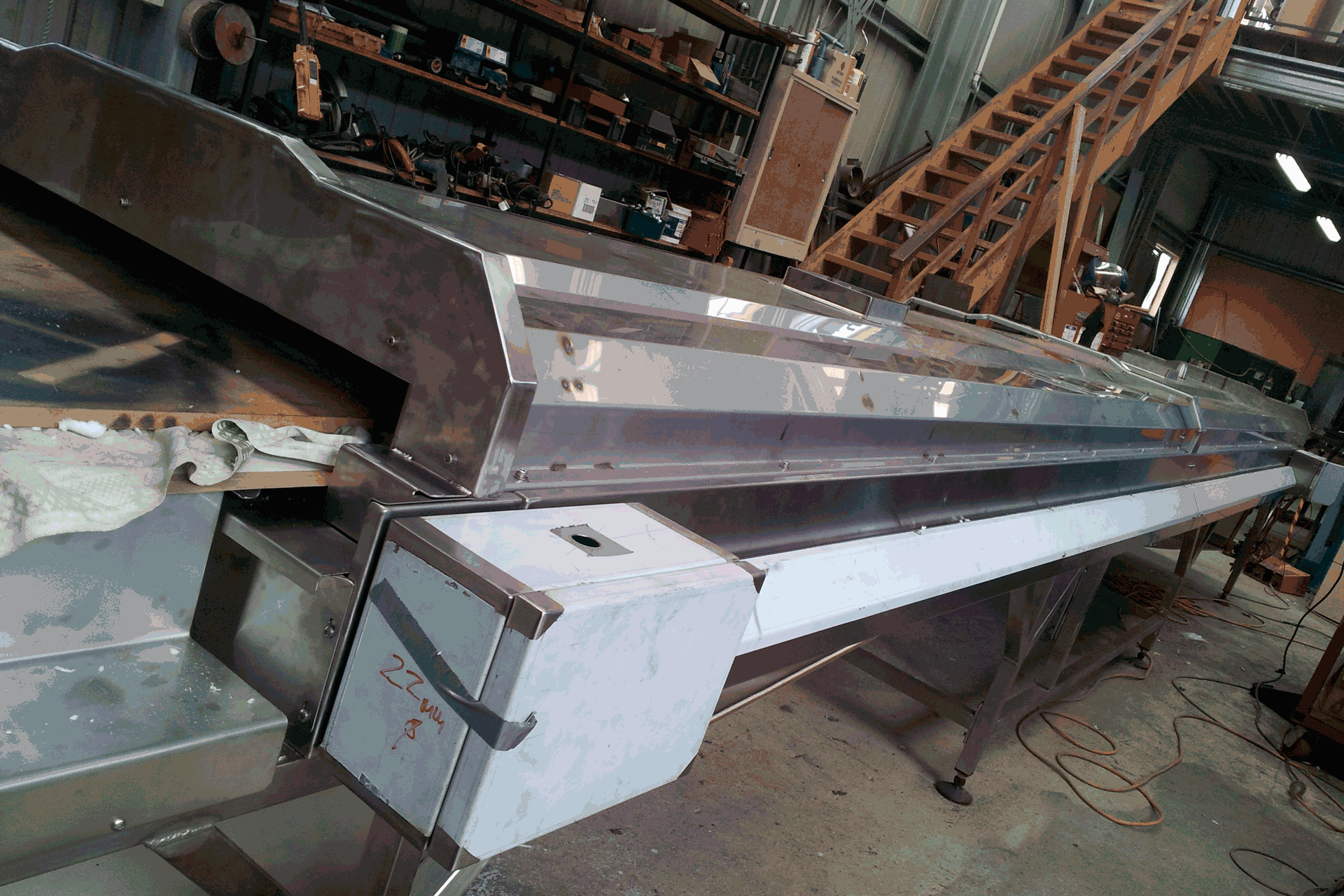 Large stainless steel fabrication under way in the Specialised Stainless workshop
